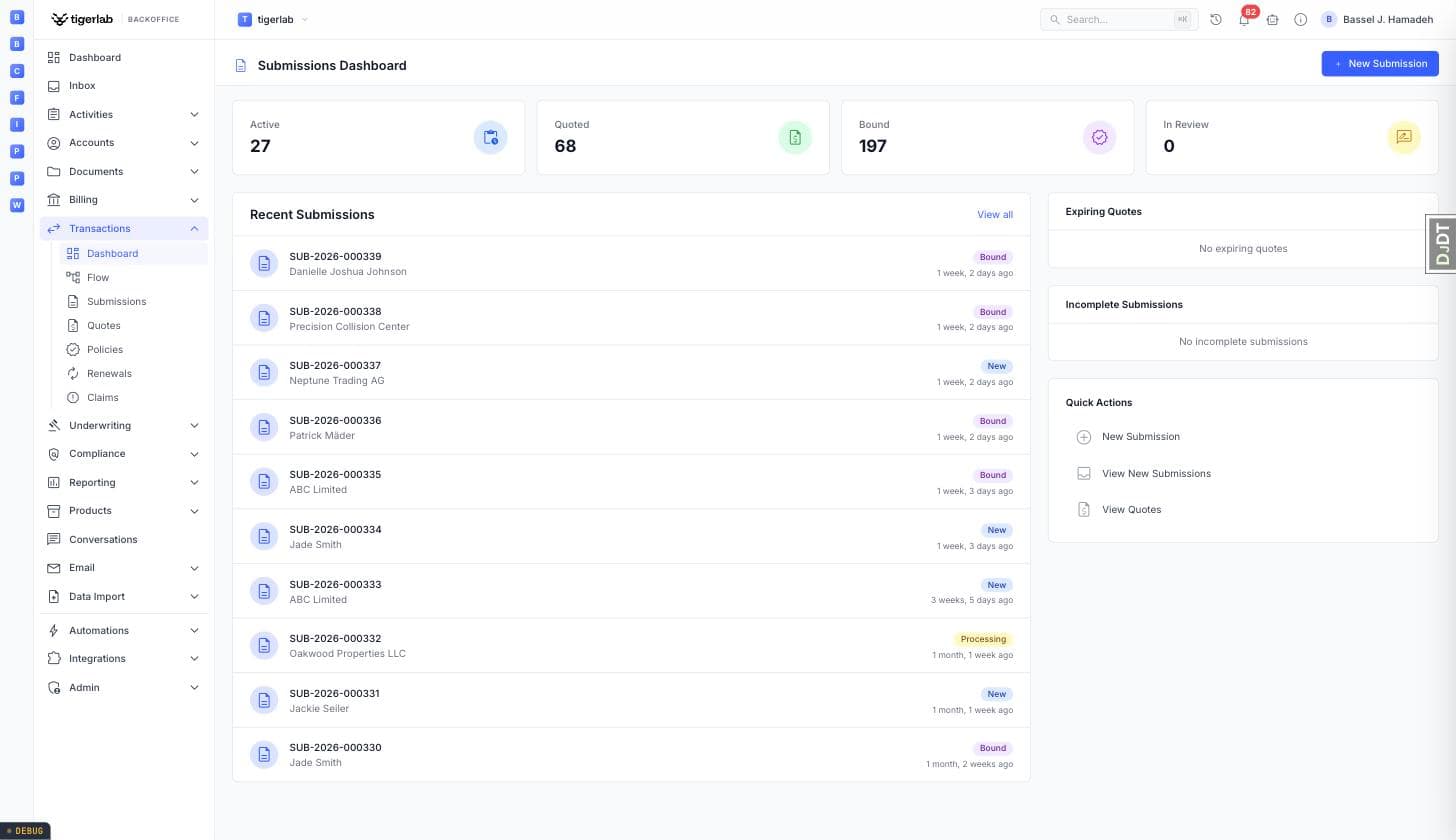Policy Management: the submissions dashboard